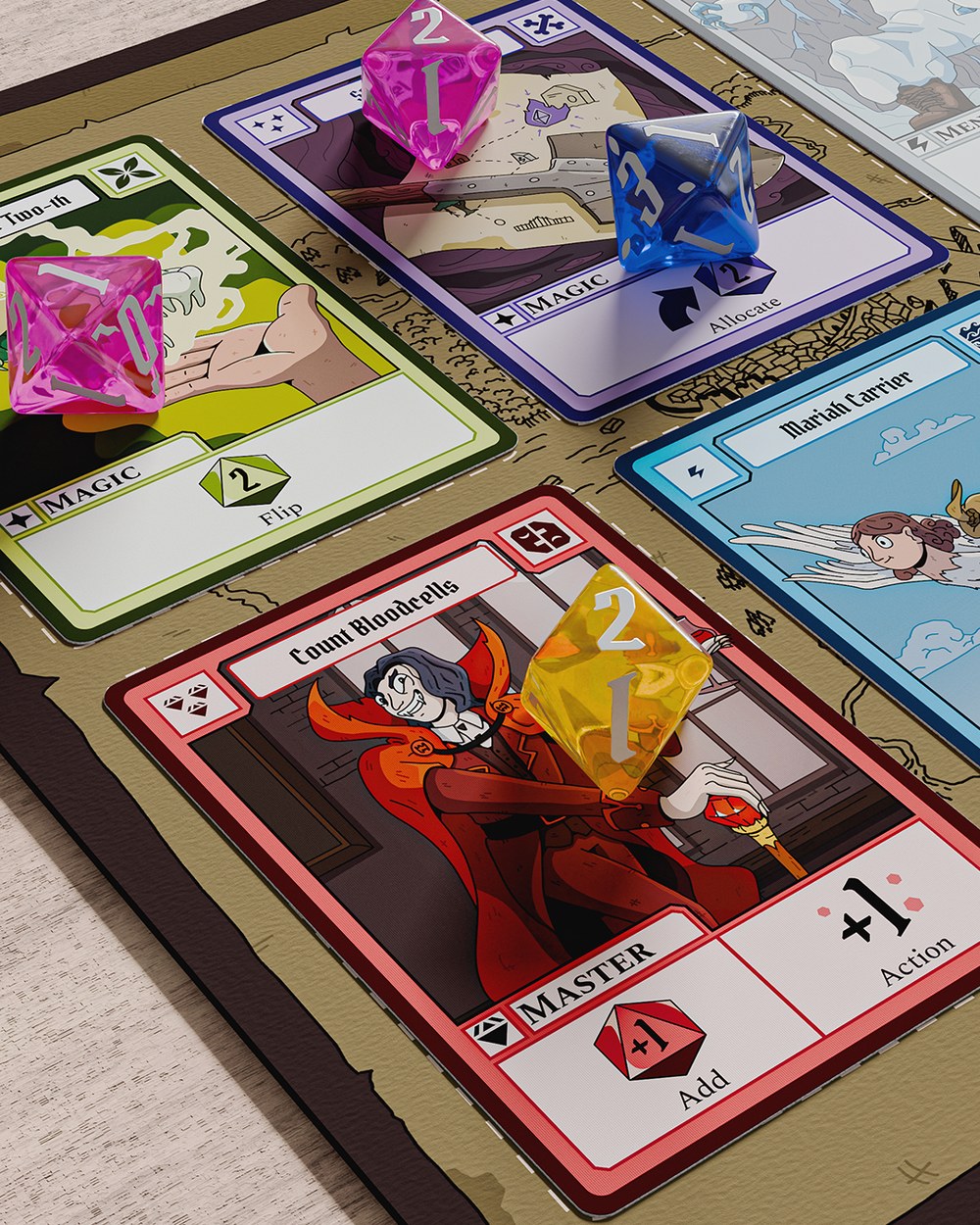 Krafting Krowns cards and dice components